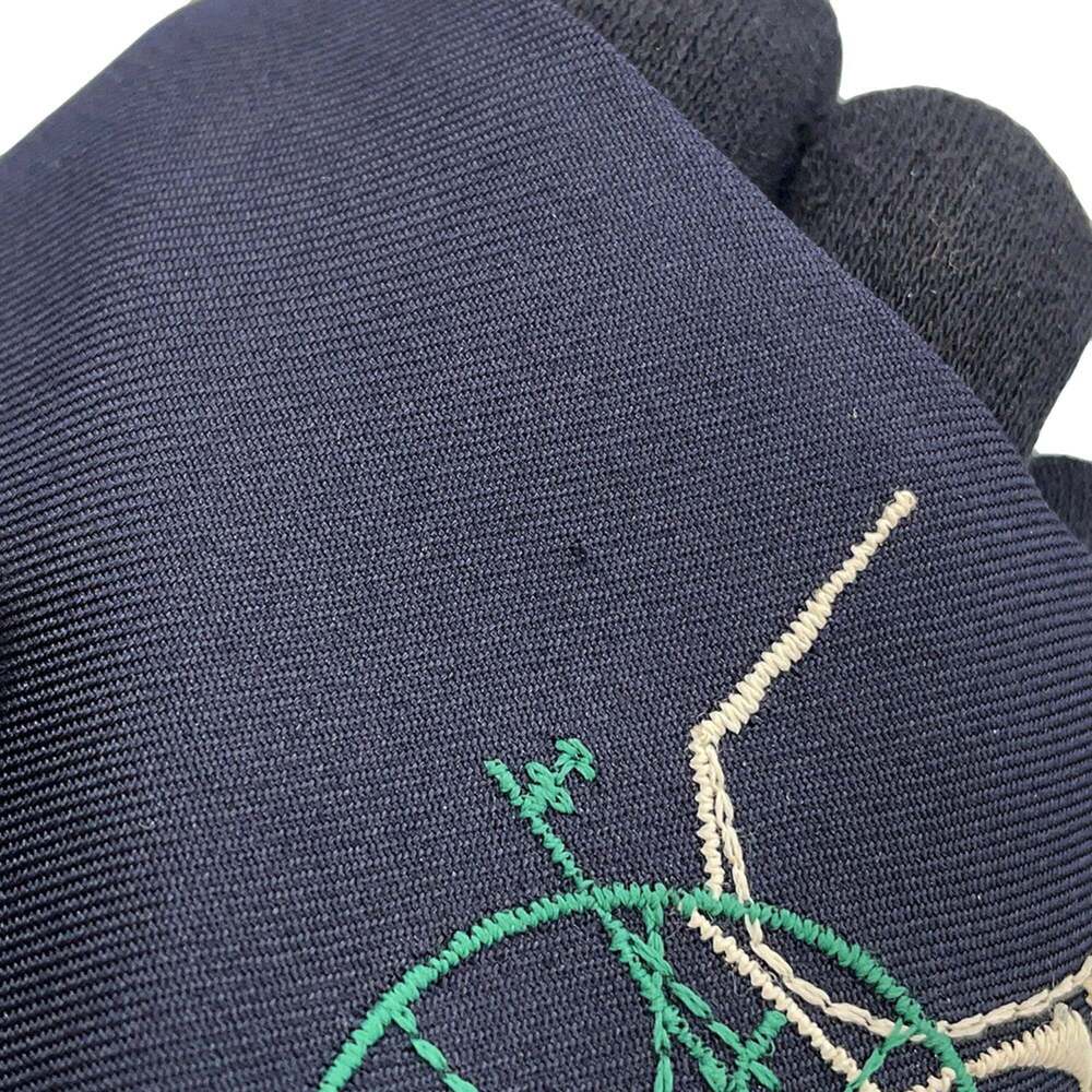HERMES Blue Silk Scarf - Picture 5 of 8